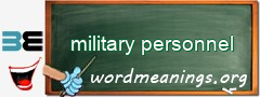 WordMeaning blackboard for military personnel